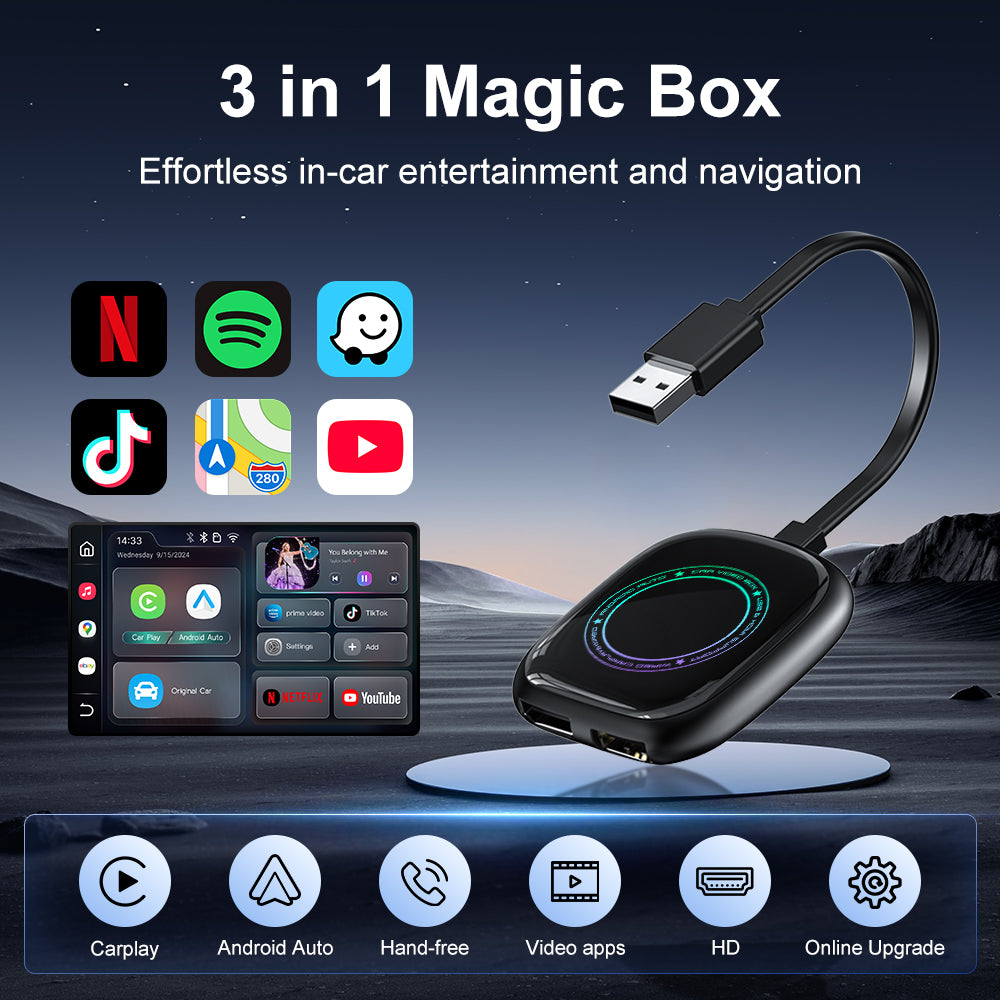 Y4 Dual Wifi CarPlay Android Auto Video Box