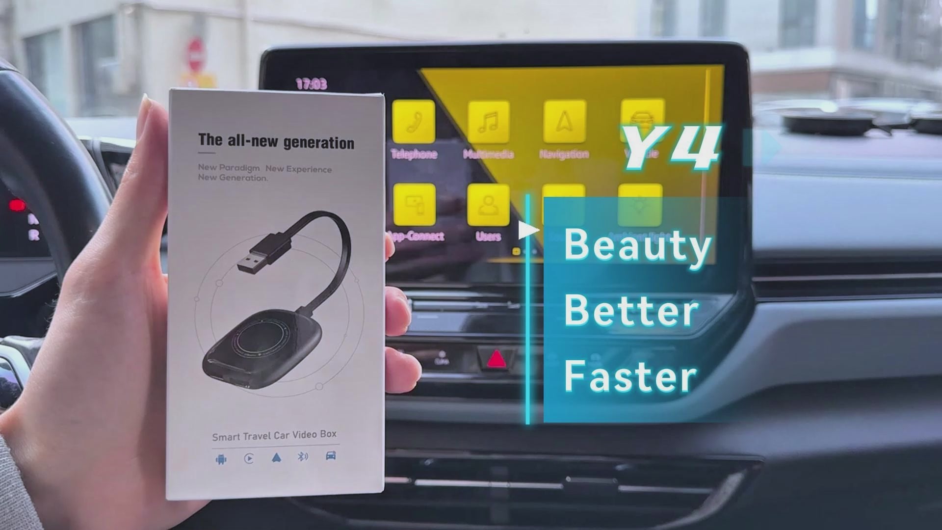Y4 Dual Wifi CarPlay Android Auto Video Box