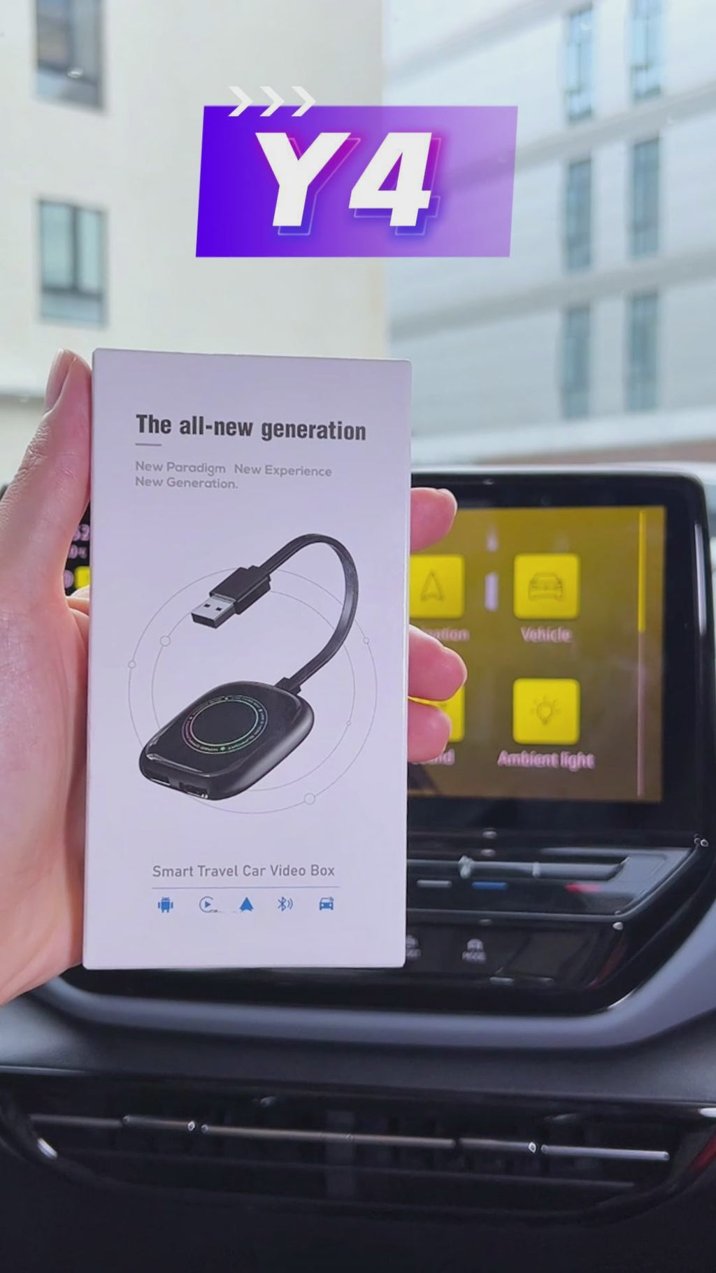 Y4 Dual Wifi CarPlay Android Auto Video Box